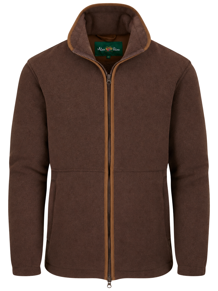 ALAN PAINE Aylsham Mens Fleece Jacket - Bark