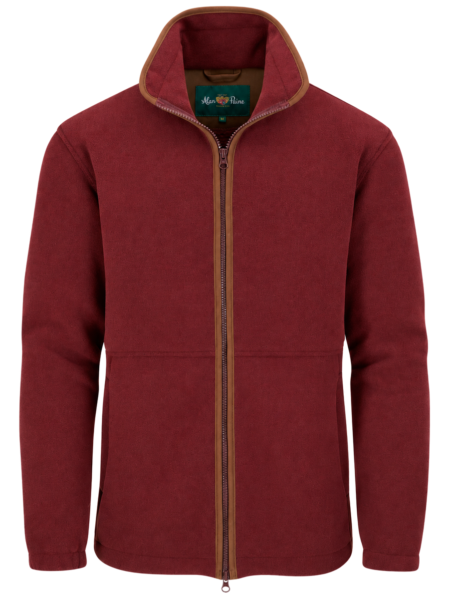 ALAN PAINE Aylsham Mens Fleece Jacket - Bordeaux