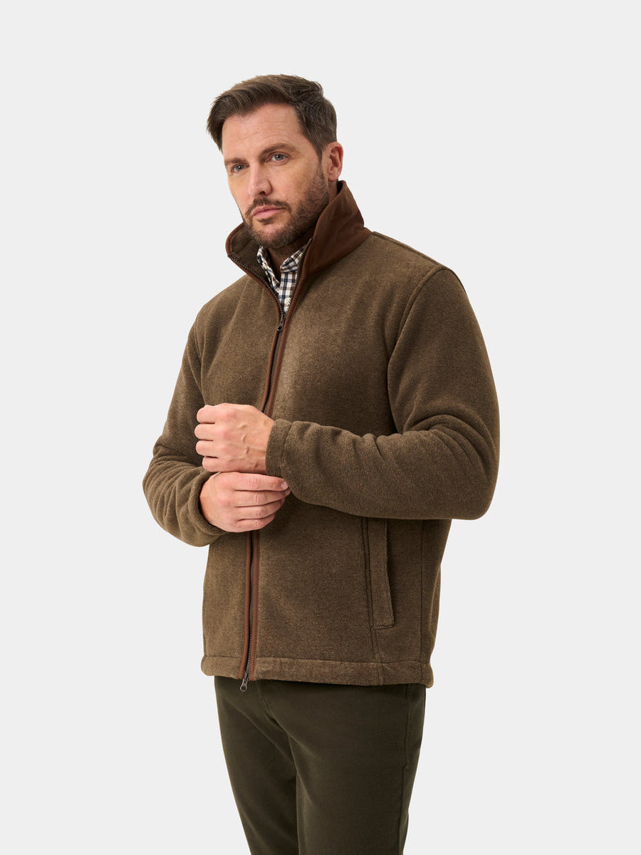 ALAN PAINE Aylsham Mens Fleece Jacket - Pecan