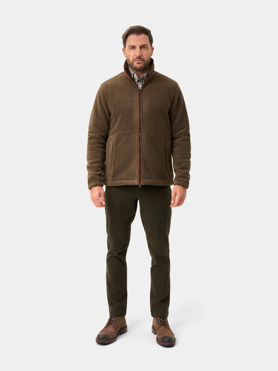 ALAN PAINE Aylsham Mens Fleece Jacket - Pecan