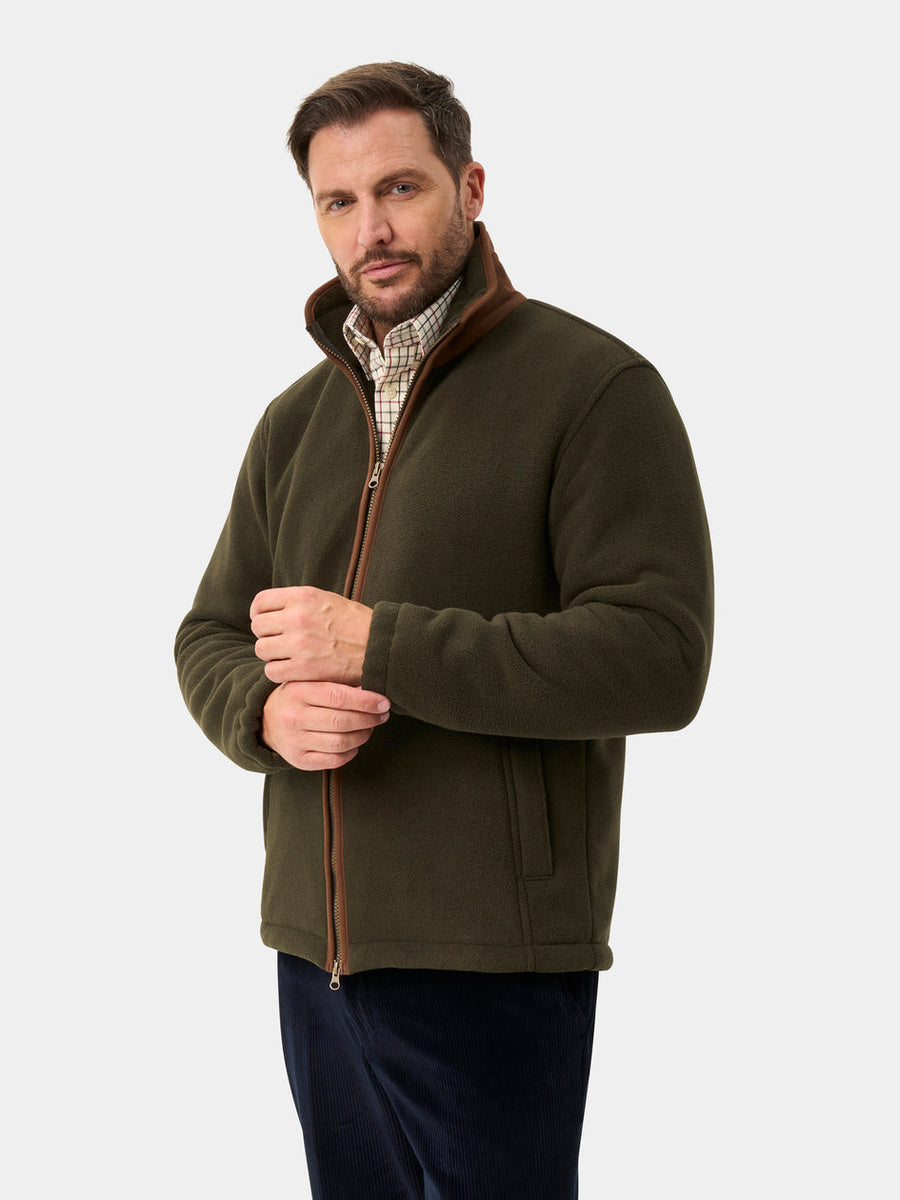 ALAN PAINE Aylsham Mens Windblock Fleece Jacket - Green