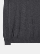 ALAN PAINE Barton 1/4 Zip Merino Wool Sweater - Mens - Charcoal