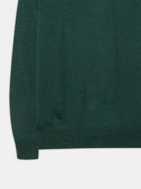 ALAN PAINE Barton 1/4 Zip Merino Wool Sweater - Mens - Hunter