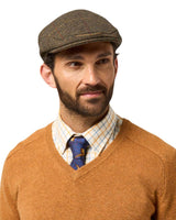 ALAN PAINE Combrook Mens Tweed Flat Cap - Teak