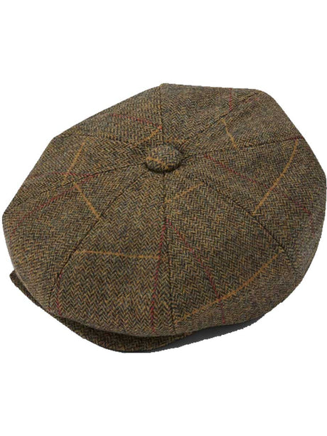 ALAN PAINE Combrook Mens Bakerboy Cap - Teak