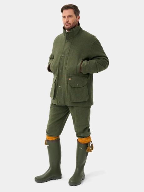 ALAN PAINE Combrook Mens Shooting Field Coat - Mariner – front on model.
