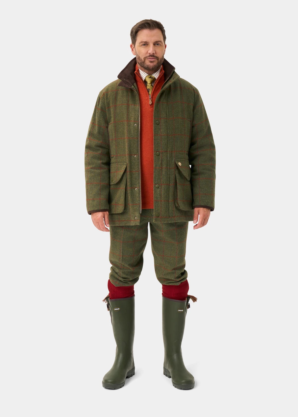 ALAN PAINE Combrook Mens Shooting Field Coat - Reed