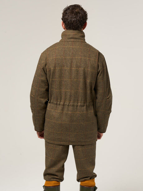 ALAN PAINE Combrook Mens Shooting Field Coat - Teak – back.
