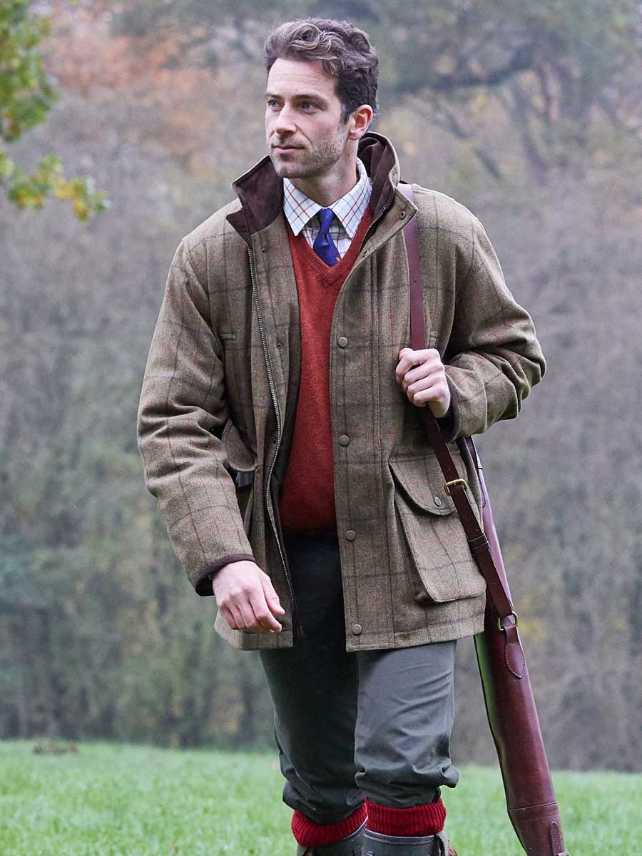 ALAN PAINE Combrook Mens Shooting Field Coat - Thyme