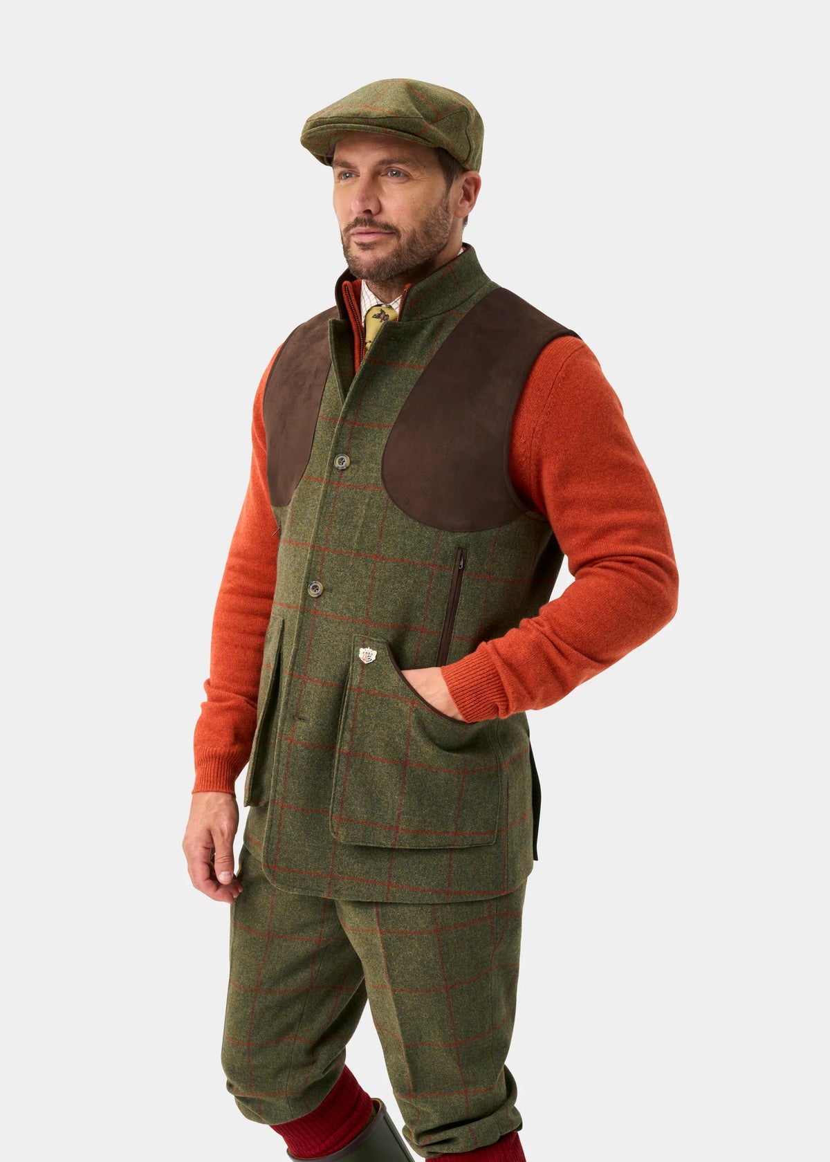 ALAN PAINE Combrook Mens Shooting Gilet - Reed