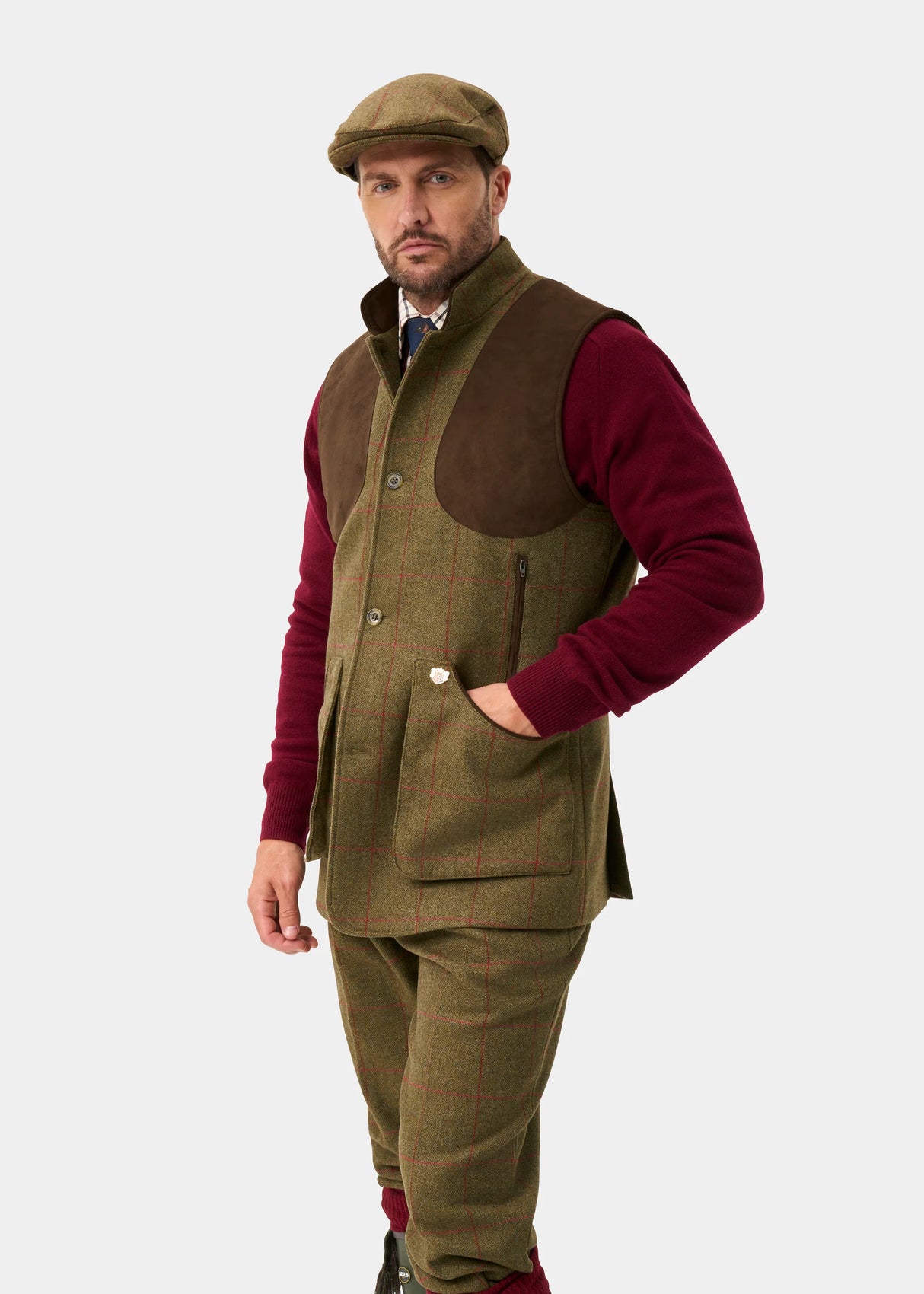 ALAN PAINE Combrook Mens Shooting Gilet - Sage
