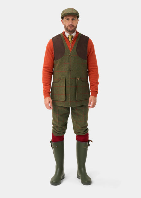 ALAN PAINE Combrook Mens Shooting Waistcoat - Reed