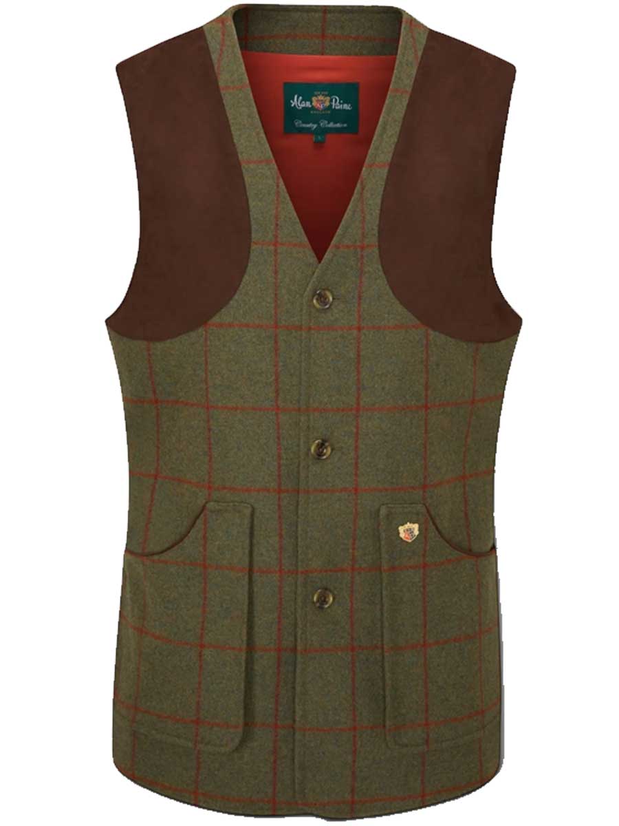 ALAN PAINE Combrook Mens Shooting Waistcoat - Reed