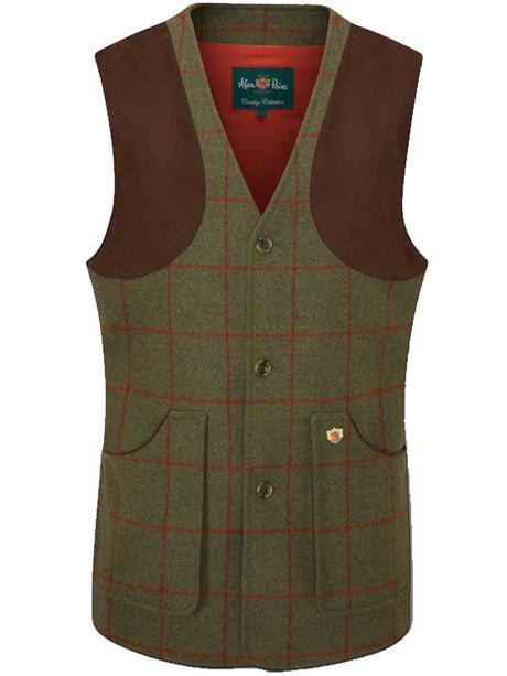 ALAN PAINE Combrook Mens Shooting Waistcoat - Reed
