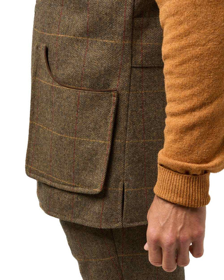 ALAN PAINE Combrook Mens Shooting Waistcoat - Teak