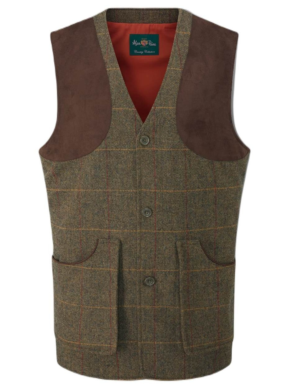 ALAN PAINE Combrook Mens Shooting Waistcoat - Teak