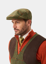 ALAN PAINE Combrook Mens Tweed Flat Cap - Reed