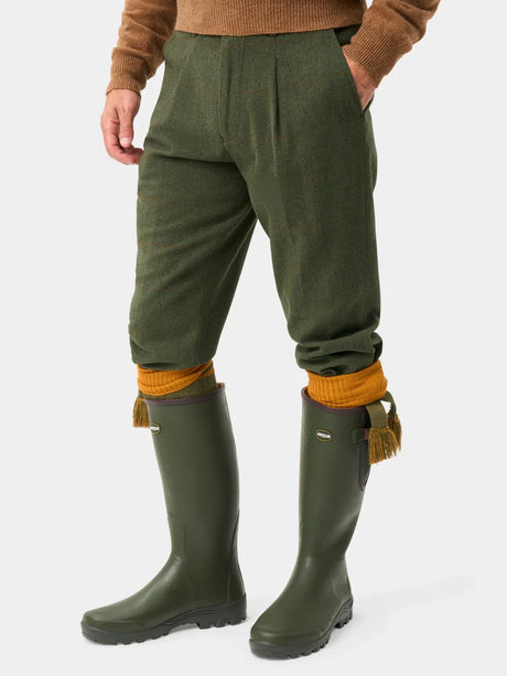 ALAN PAINE Combrook Mens Tweed Shooting Breeks - Mariner – front on model.