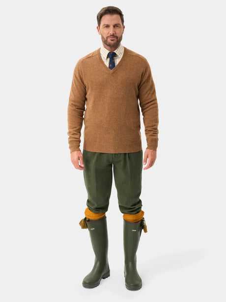 ALAN PAINE Combrook Mens Tweed Shooting Breeks - Mariner – full length.