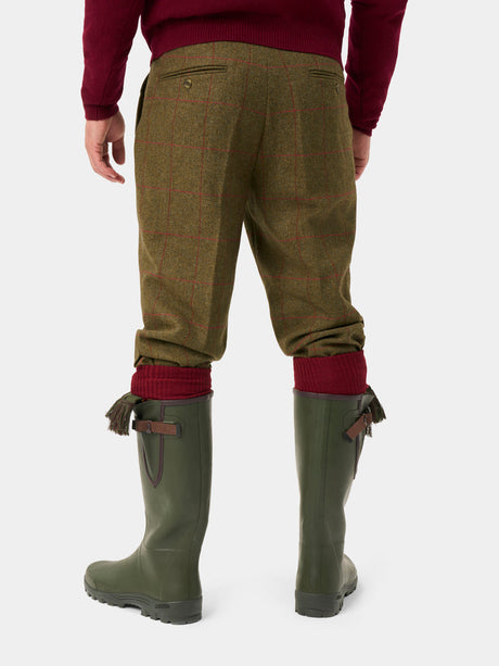 Alan Paine Combrook Mens Tweed Shooting Breeks - Sage – back view.