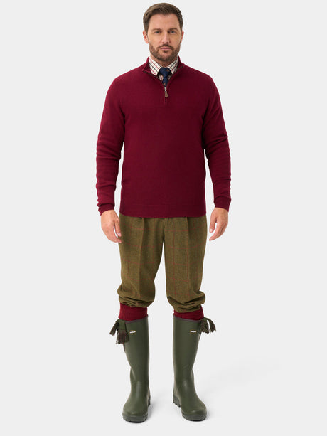 Alan Paine Combrook Mens Tweed Shooting Breeks - Sage – full length view.