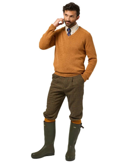 ALAN PAINE Combrook Mens Tweed Shooting Breeks - Teak