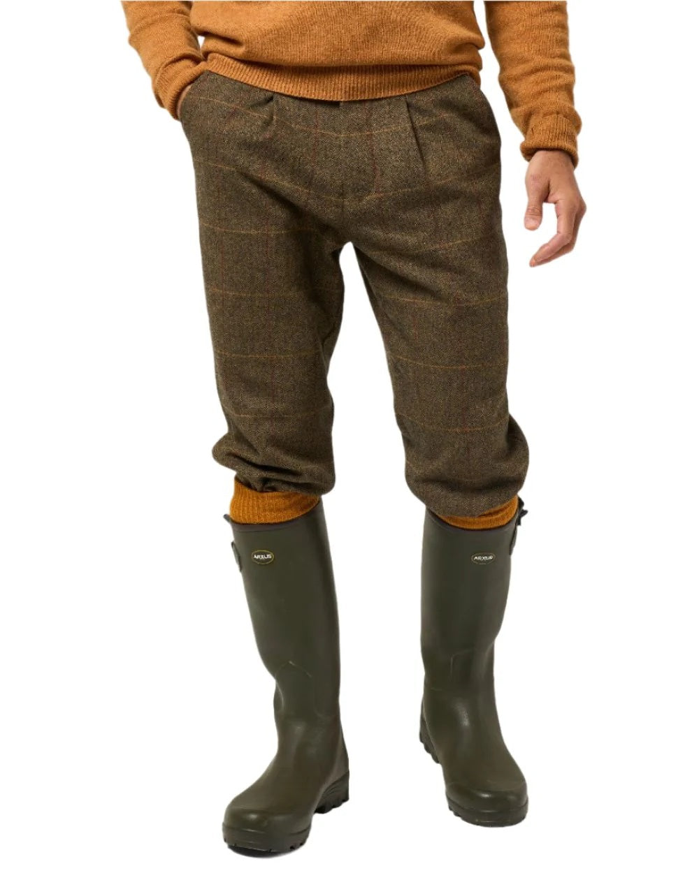 ALAN PAINE Combrook Mens Tweed Shooting Breeks - Teak