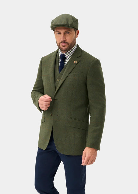 ALAN PAINE Combrook Mens Tweed Sports Blazer - Mariner