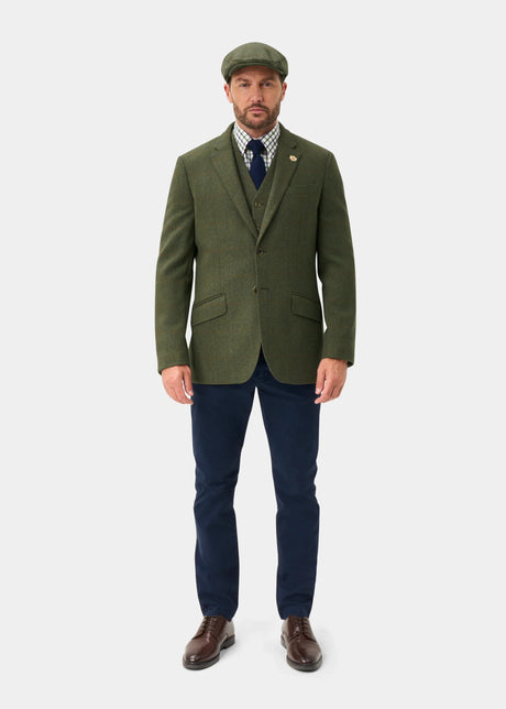 ALAN PAINE Combrook Mens Tweed Sports Blazer - Mariner