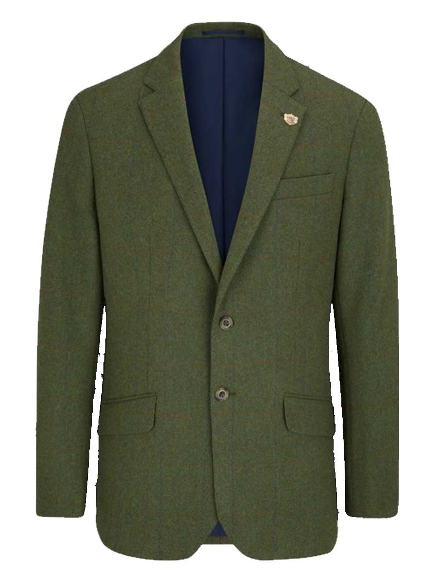 ALAN PAINE Combrook Mens Tweed Sports Blazer - Mariner