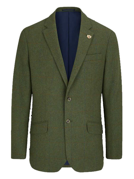 ALAN PAINE Combrook Mens Tweed Sports Blazer - Mariner