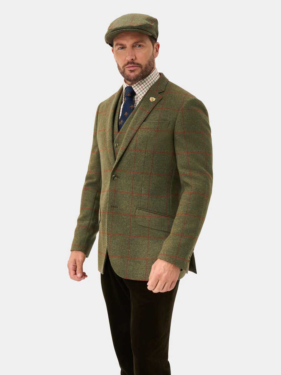ALAN PAINE Combrook Mens Tweed Sports Blazer - Reed