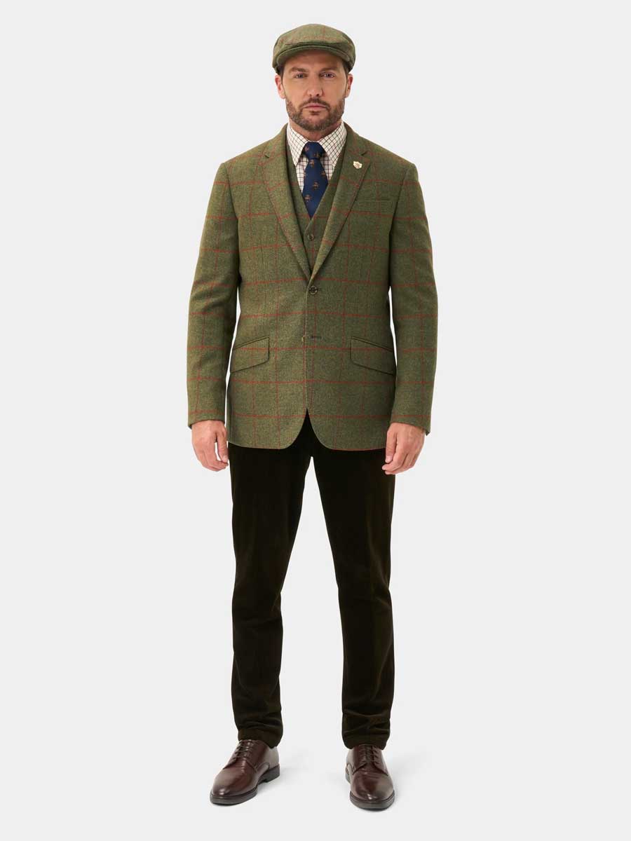 ALAN PAINE Combrook Mens Tweed Sports Blazer - Reed