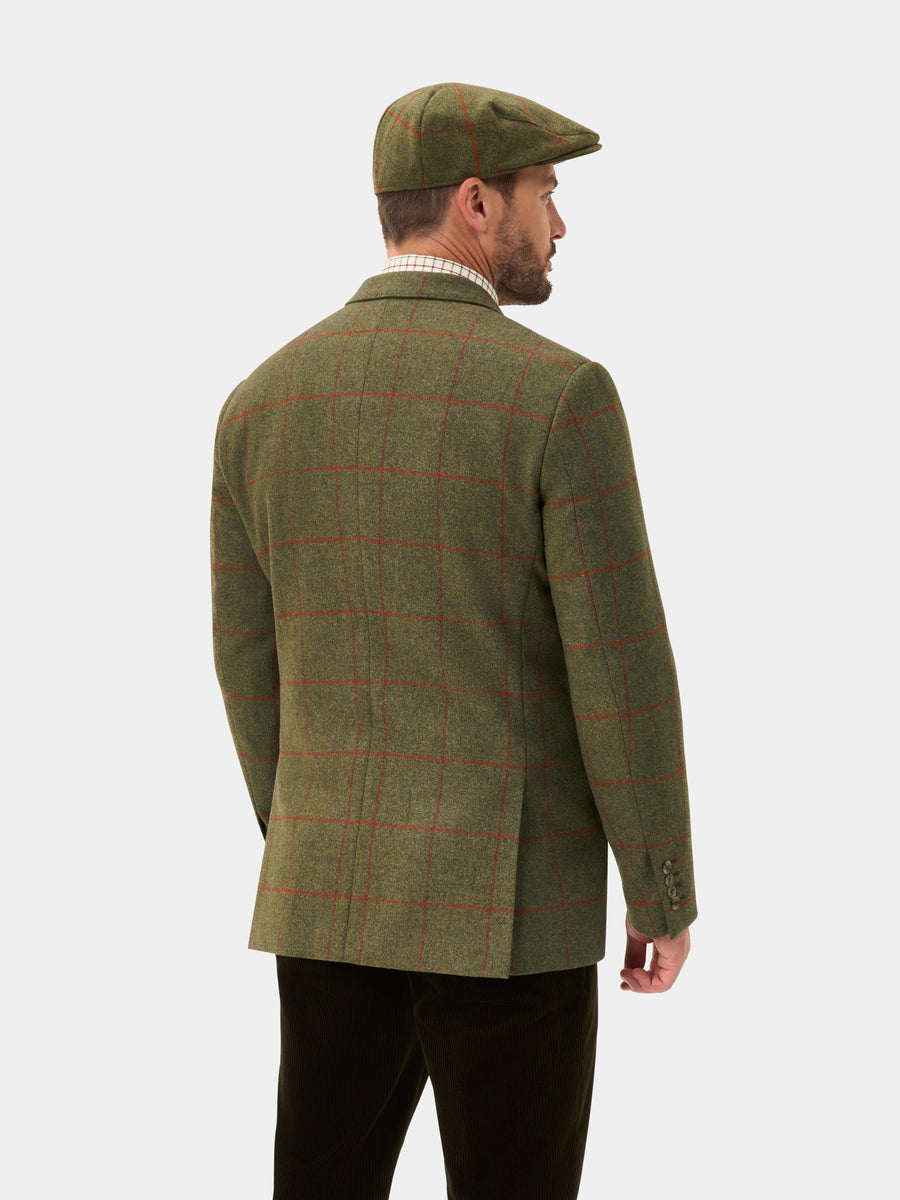 Alan Paine Combrook Mens Tweed Sports Blazer - Reed – back view.