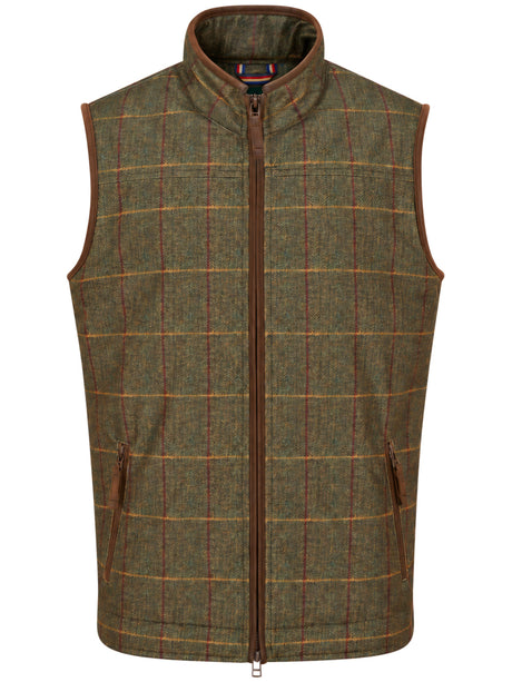 ALAN PAINE Didsmere Mens Technical Tweed Effect Gilet - Firth