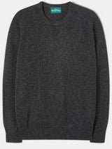 ALAN PAINE Dorset Crew Neck Lambswool Classic Fit Jumper - Mens - Charcoal