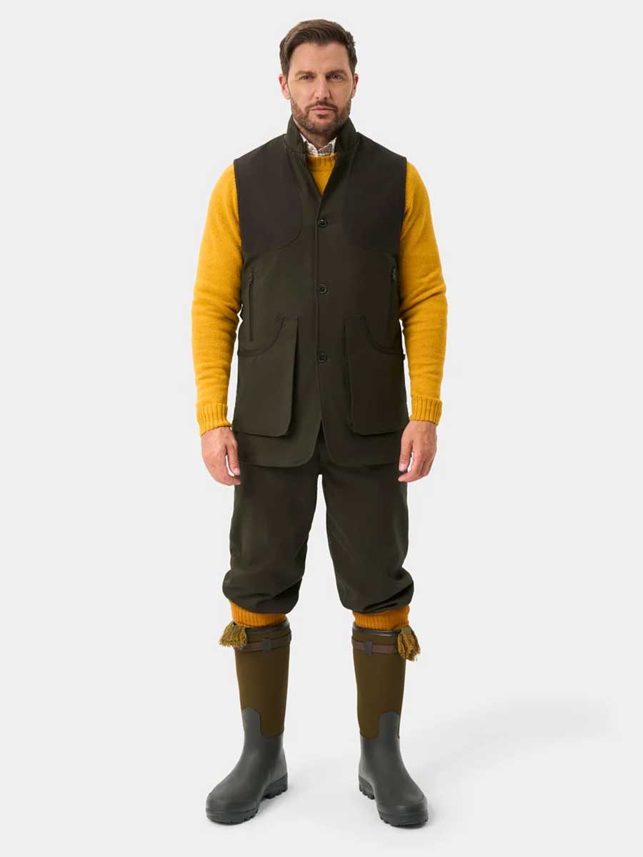 ALAN PAINE Dunswell Mens Waterproof Gilet - Olive