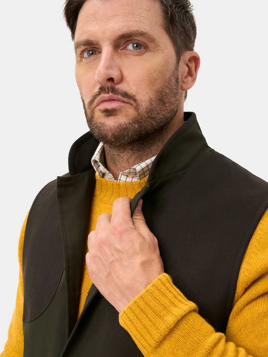ALAN PAINE Dunswell Mens Waterproof Gilet - Olive