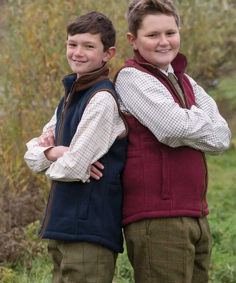 ALAN PAINE Aylsham Kids Fleece Gilet - Dark Navy – childrens lifestyle.