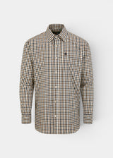 ALAN PAINE Ilkley Mens Country Check Shooting Shirt - Blue & Brown