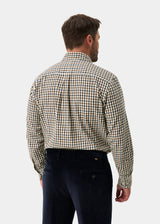 ALAN PAINE Ilkley Mens Country Check Shooting Shirt - Blue & Brown