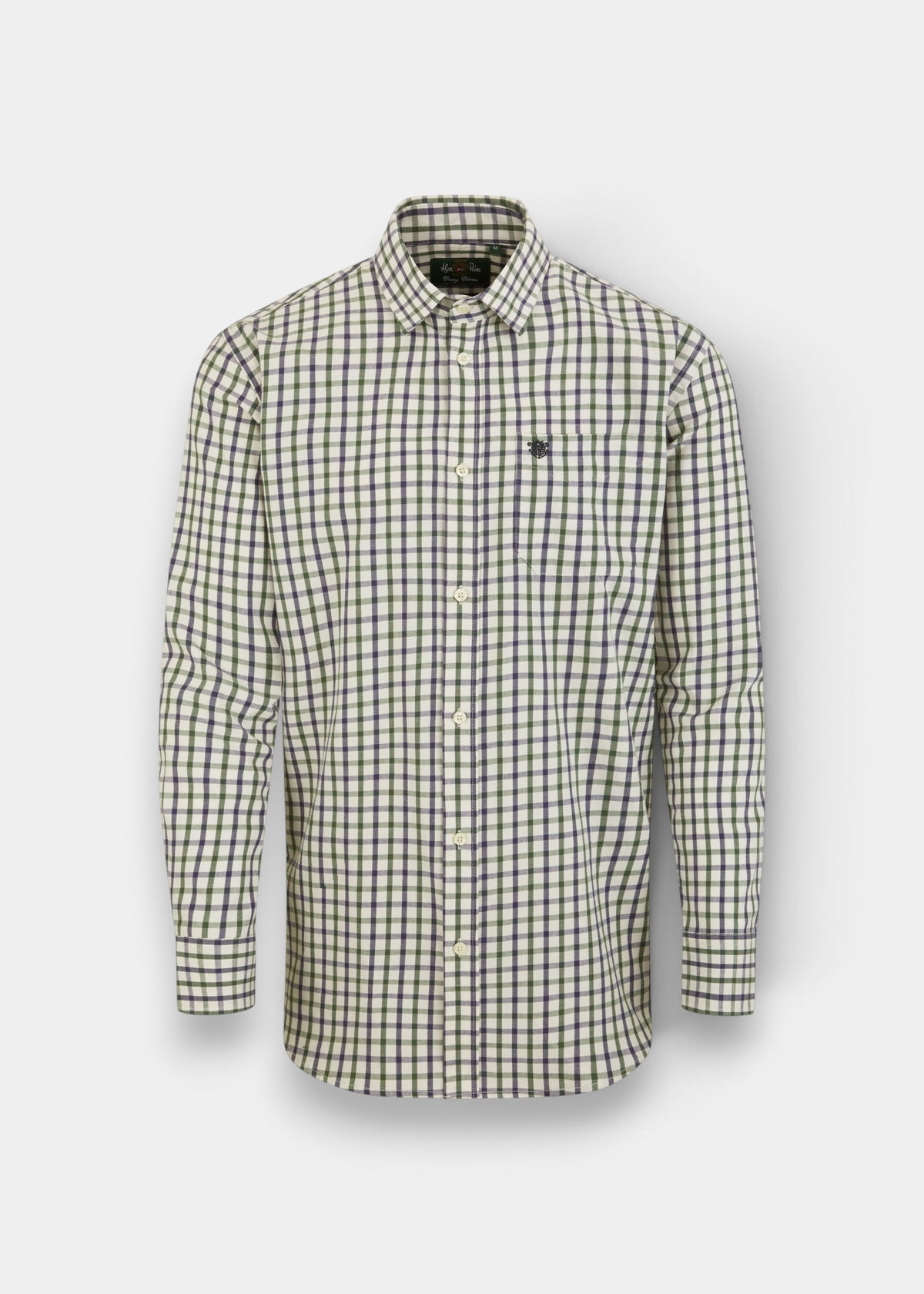 ALAN PAINE Ilkley Mens Country Check Shooting Shirt - Blue & Green