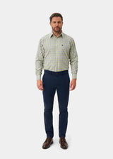 ALAN PAINE Ilkley Mens Country Check Shooting Shirt - Blue & Green