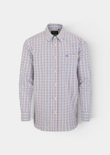 ALAN PAINE Ilkley Mens Country Check Shooting Shirt - Blue & Red