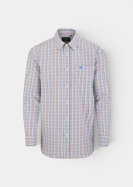 ALAN PAINE Ilkley Mens Country Check Shooting Shirt - Blue & Red