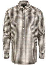 ALAN PAINE Ilkley Mens Country Check Shooting Shirt - Blue & Brown