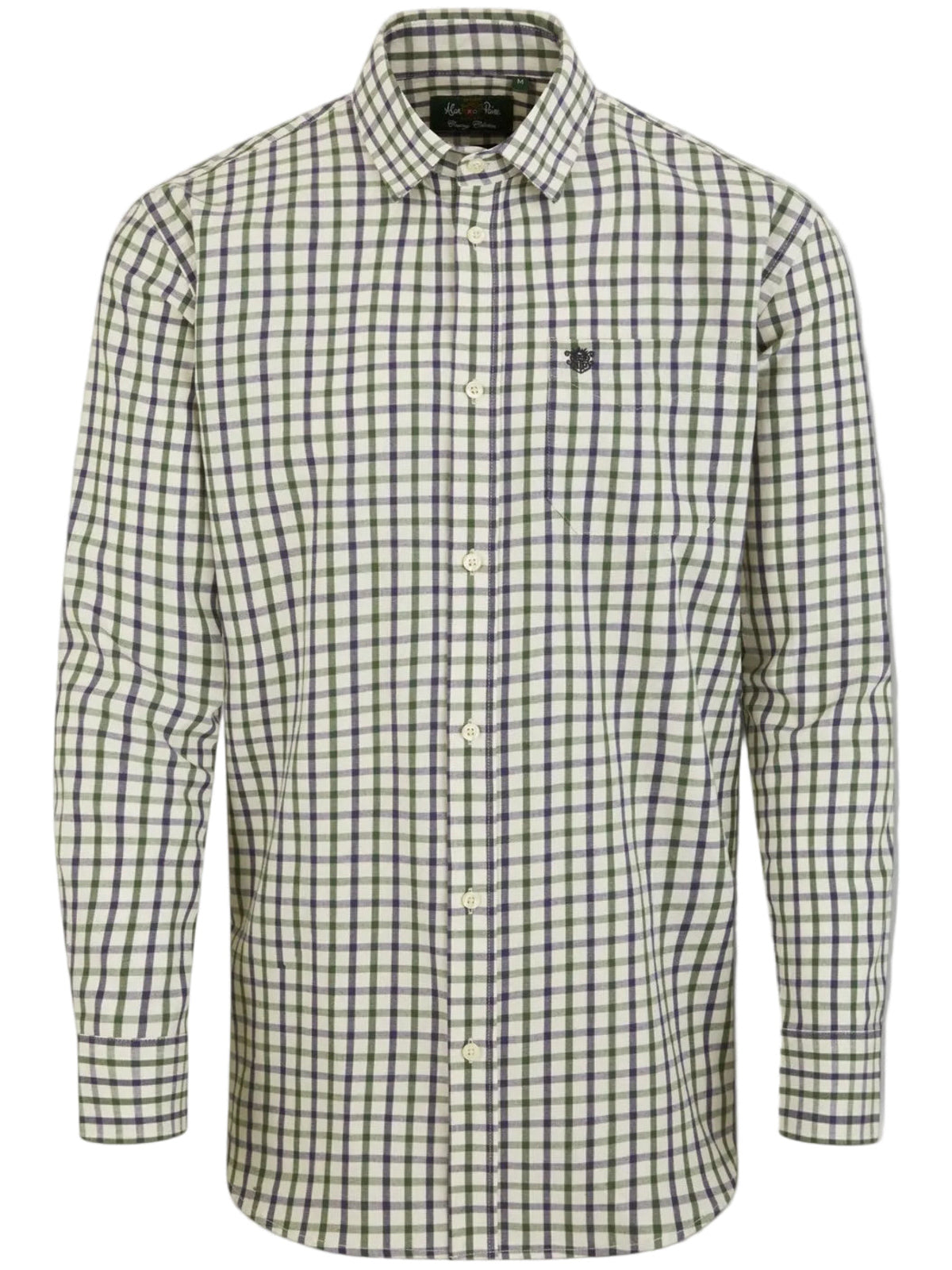ALAN PAINE Ilkley Mens Country Check Shooting Shirt - Blue & Green