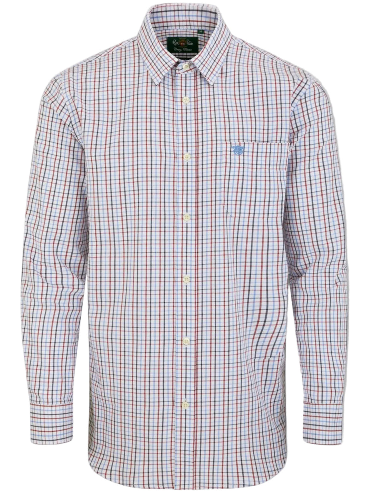 ALAN PAINE Ilkley Mens Country Check Shooting Shirt - Blue & Red