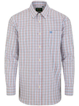 ALAN PAINE Ilkley Mens Country Check Shooting Shirt - Blue & Red
