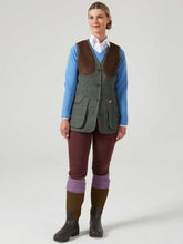 Load image into Gallery viewer, ALAN PAINE Ladies Combrook Tweed Shooting Waistcoat - Spruce
